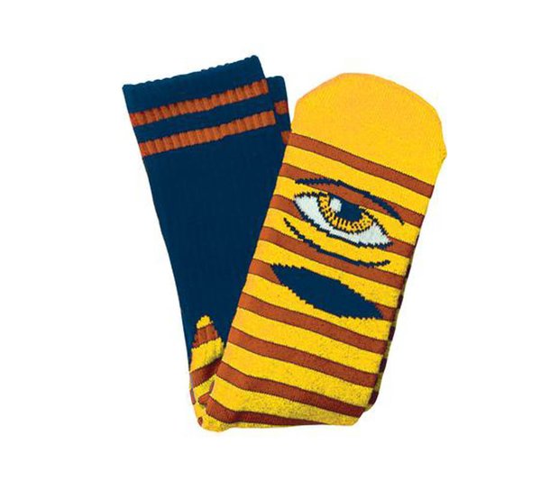 Toy-Machine Sect Eye Stripe Socken gelb-navy