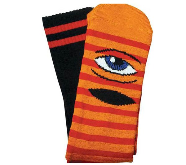 Toy-Machine Sect Eye Stripe Socken orange-red