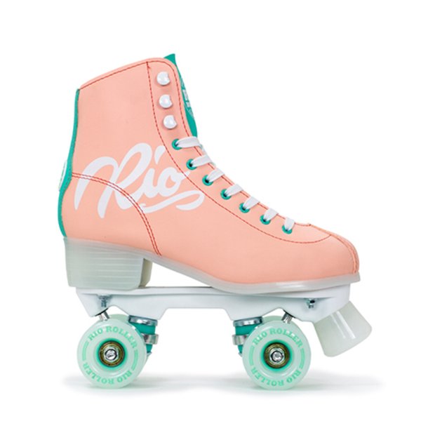 Rio Roller Rollerskates Script Peach