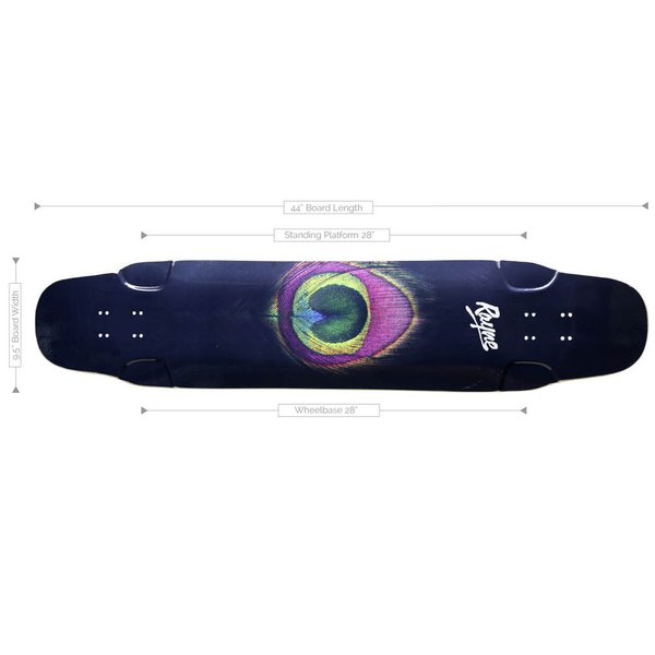 Rayne Longboard WHIP PEACOCK 44" DECK ONLY