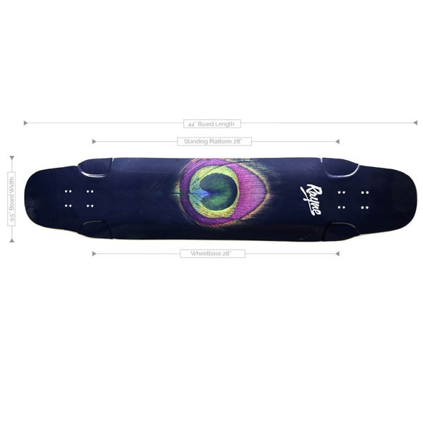 Rayne Longboard WHIP PEACOCK 47" DECK ONLY