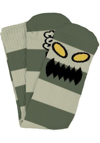 Monster Big Stripe Socken grün Toy-Machine